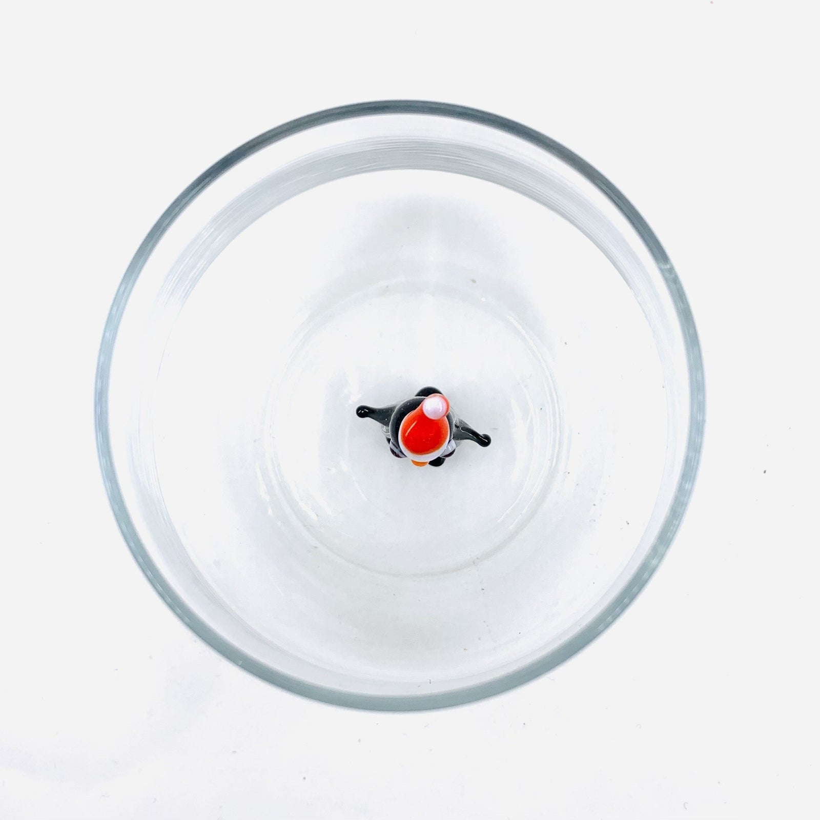 Tiny Animal Wine Glass, Santa Penguin Decor MiniZoo 