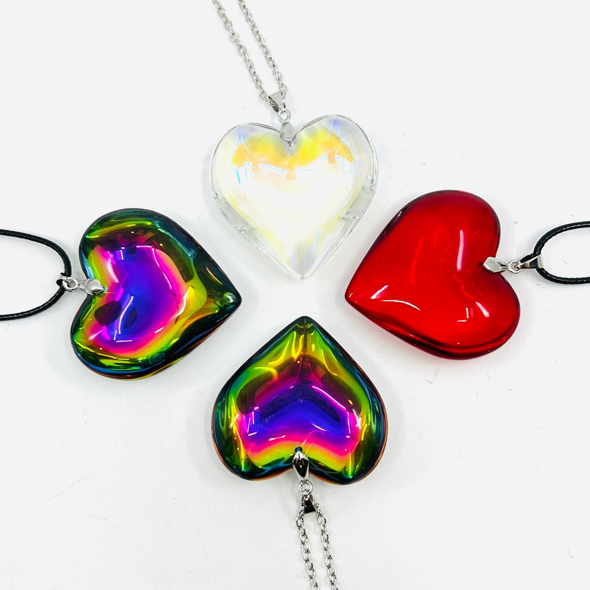 Opalescent Heart Pendant Jewelry Gift Amazing 