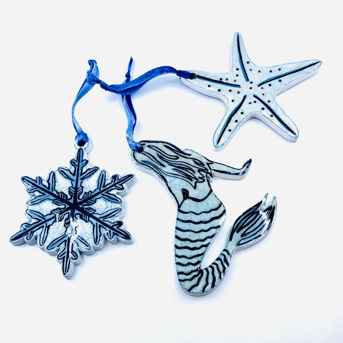 Recycled Wood Ornament, Snowflake Ornament Pam Peana 
