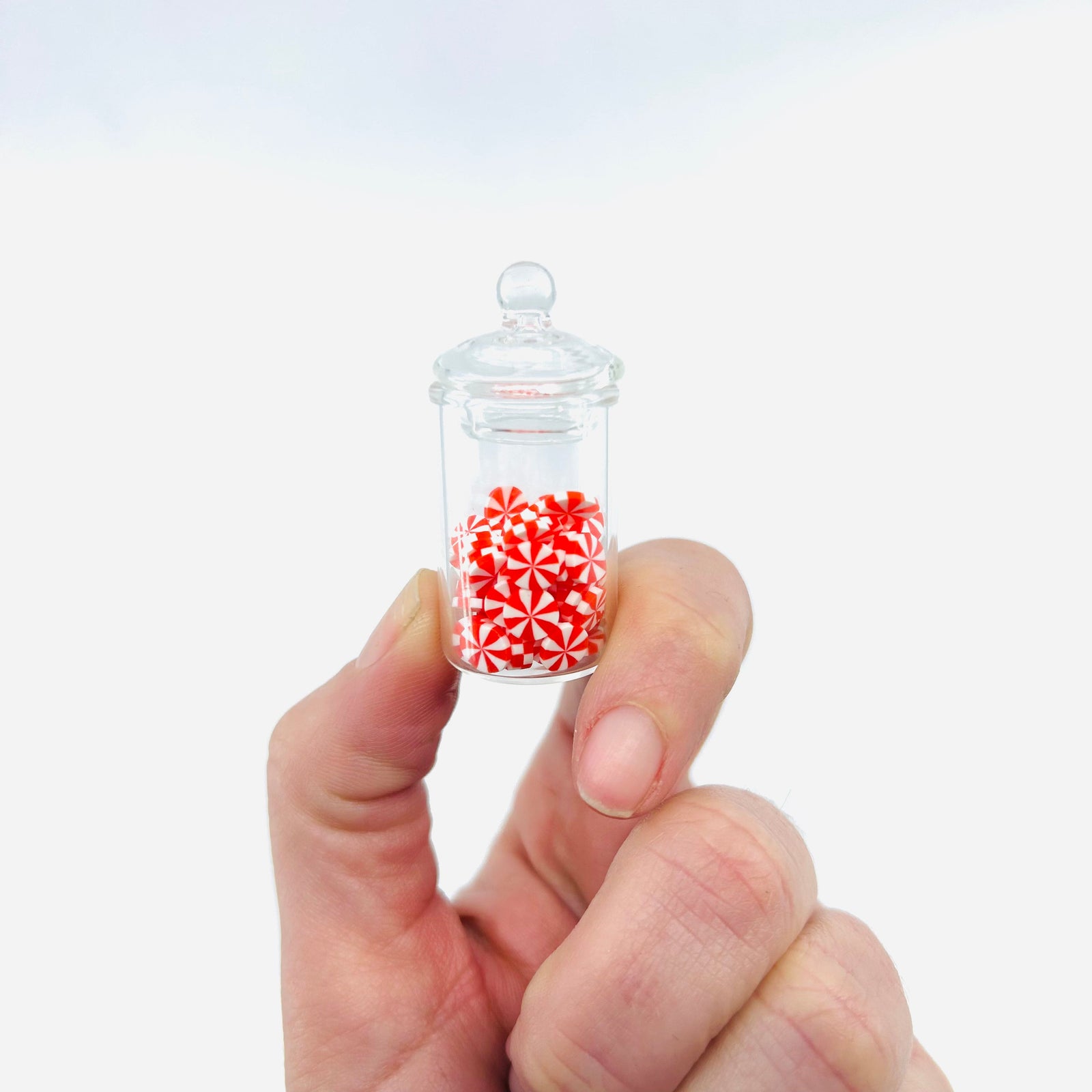 Tiniest Glass Jar of Peppermints Miniature - 