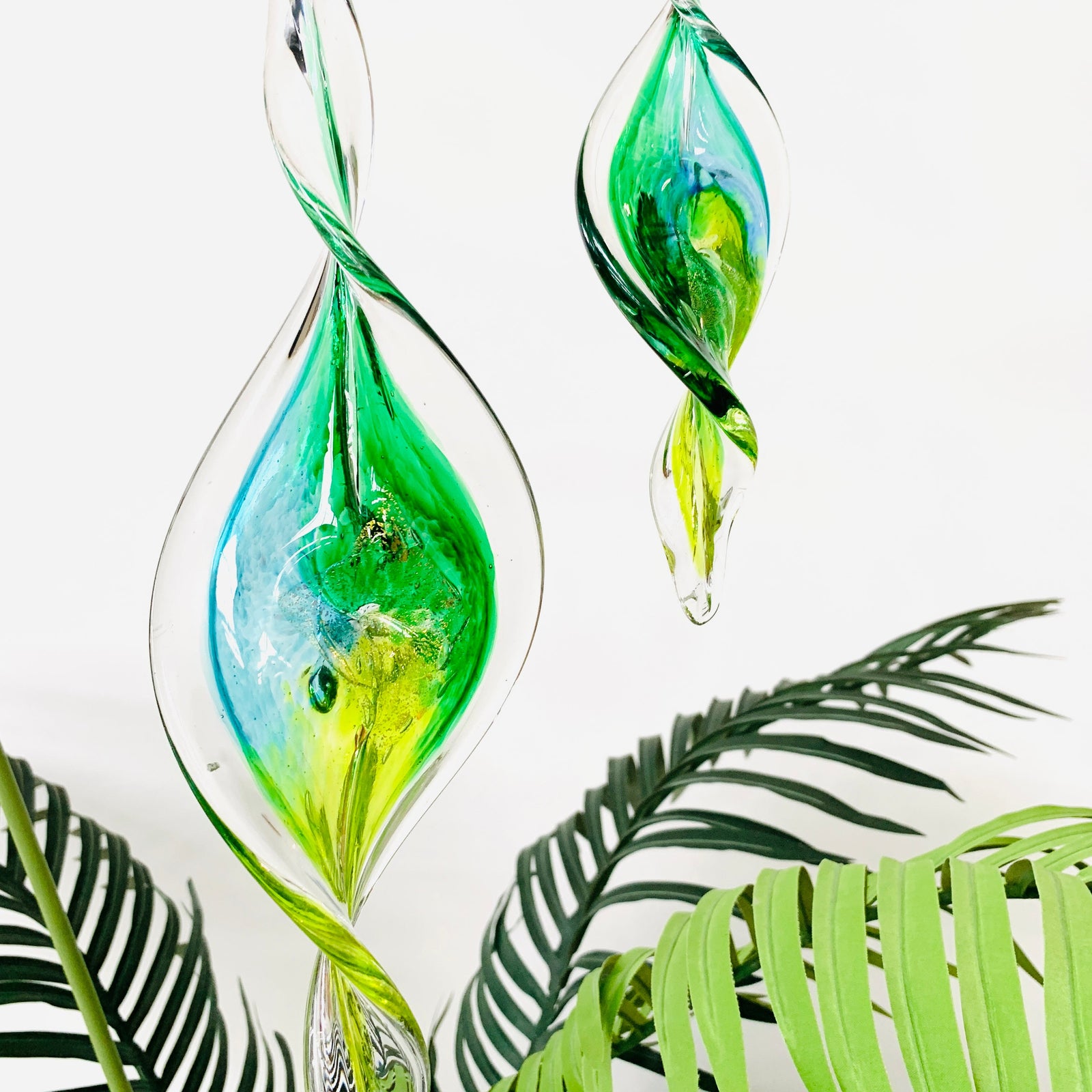 Spiral Ornament, Swiss Alps Suncatcher Luke Adams Glass Blowing Studio 