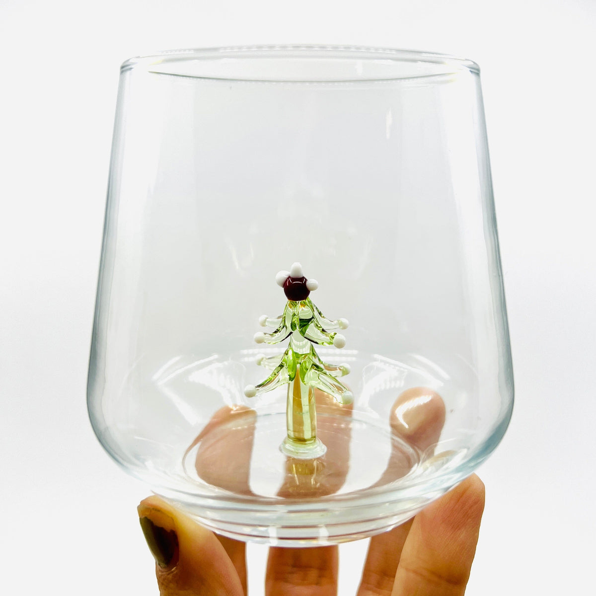 Tiny Animal Wine Glass, Christmas Tree Decor MiniZoo 