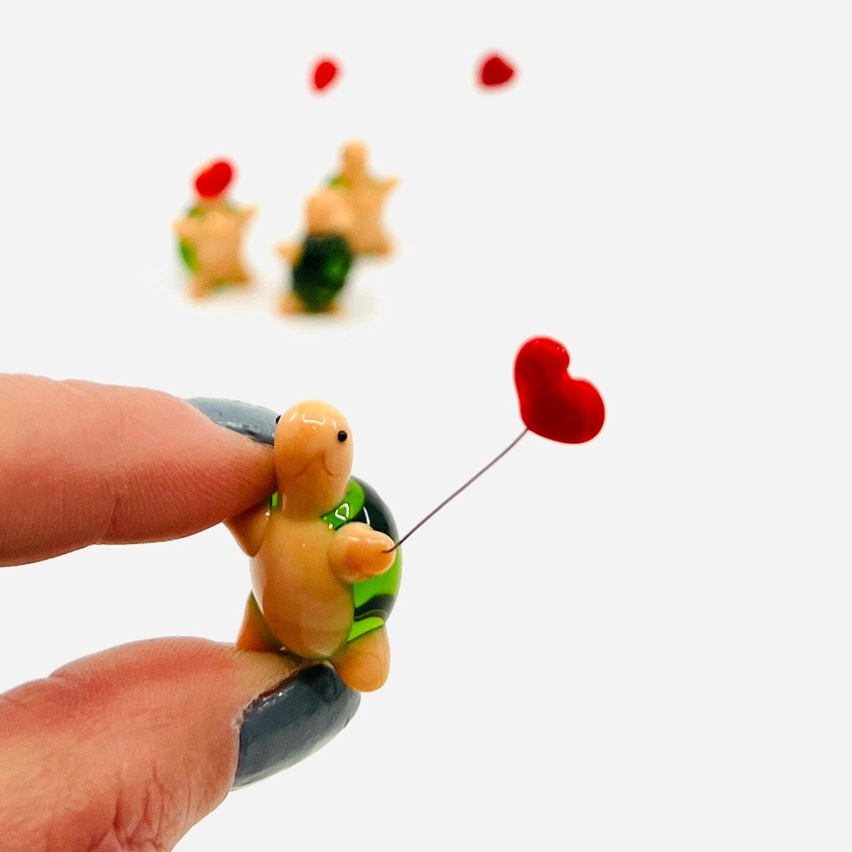 Little Glass Love Balloon, Turtle Miniature - 