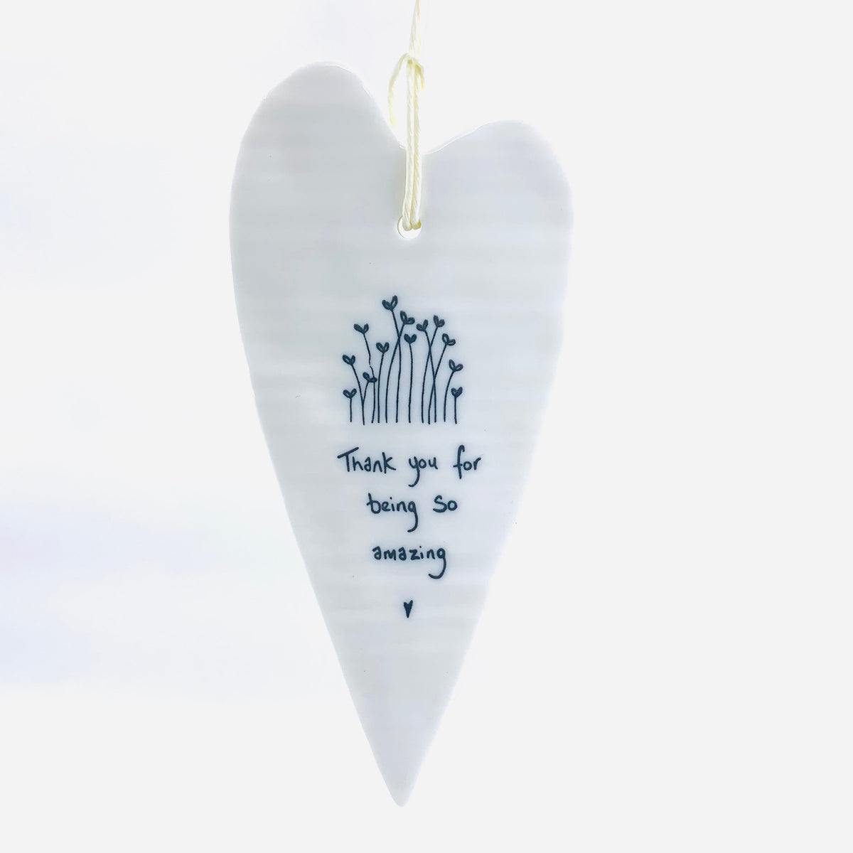 Heart Tag Ornaments Ornament East of India Thank you for being so amazing 