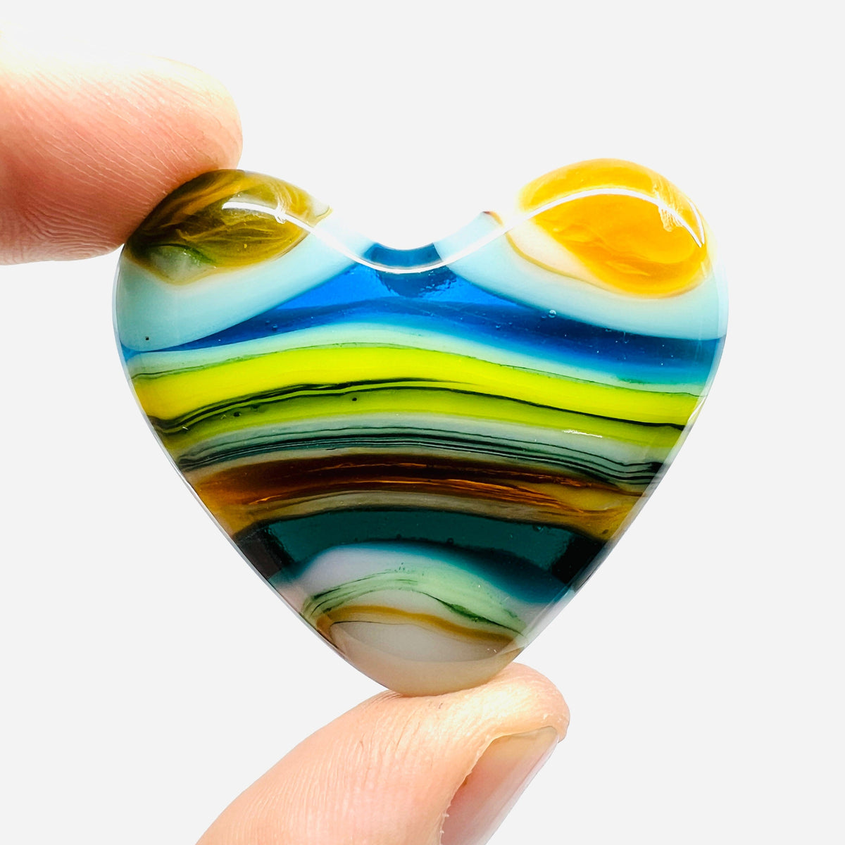 Fused Pocket Heart 378 Miniature Glimmer Glass Gifts 