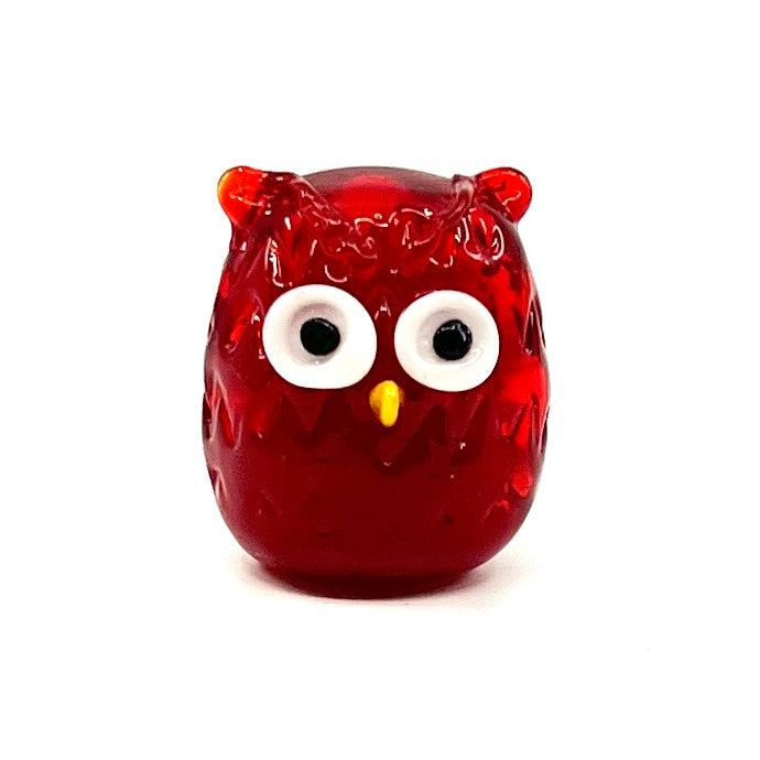 Tiny Glass Owls - Red 