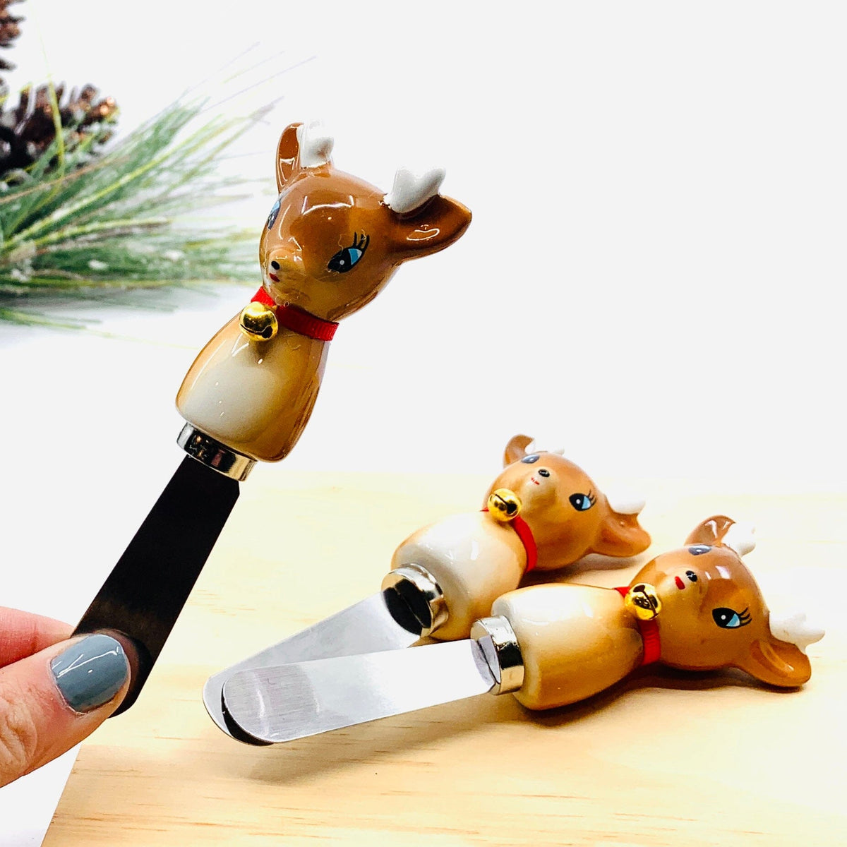 Reindeer Holiday Spreaders Decor Gift Essentials 