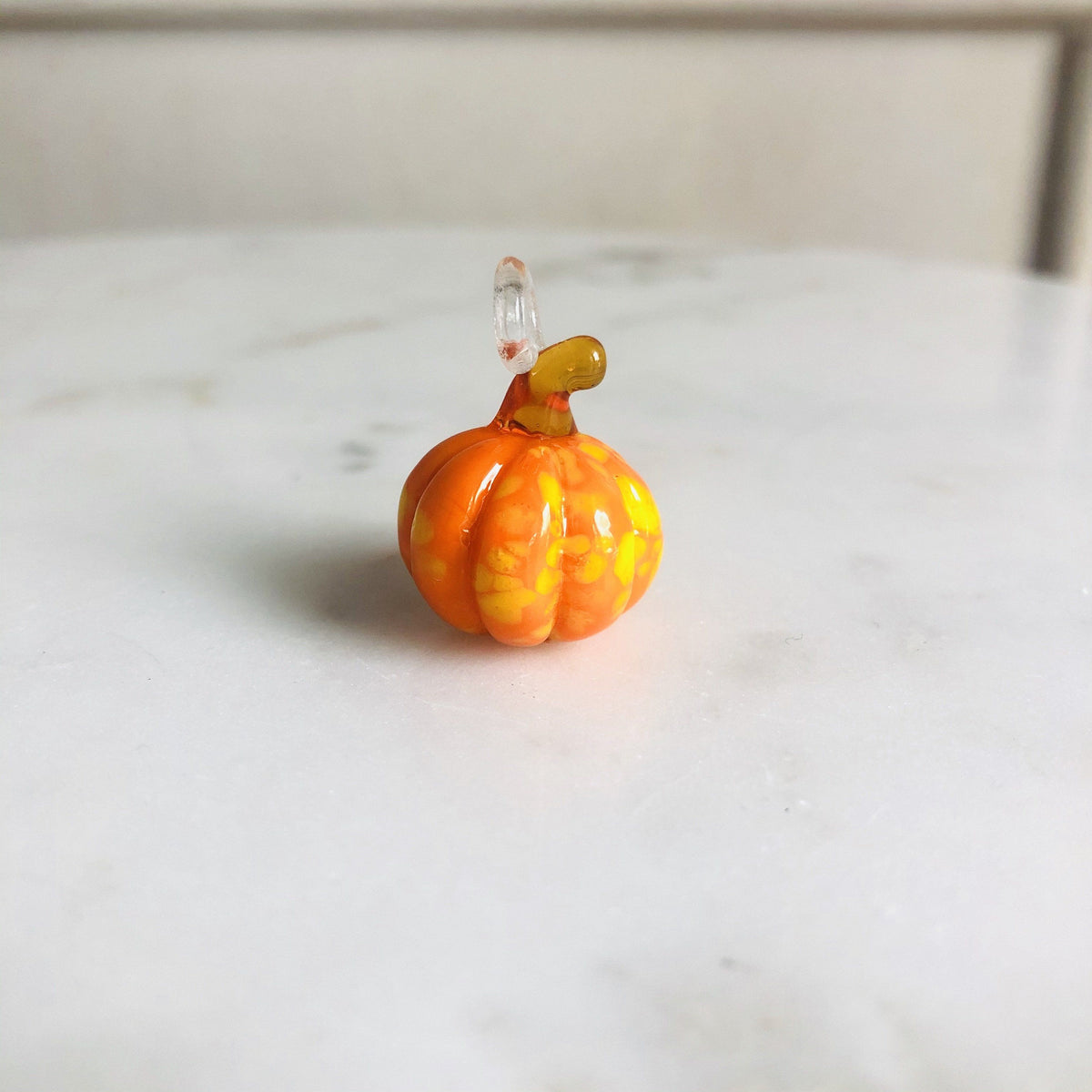 Even Tinier Tiniest Glass Pumpkin Luke Adams Glass Blowing Studio Golden Fall 