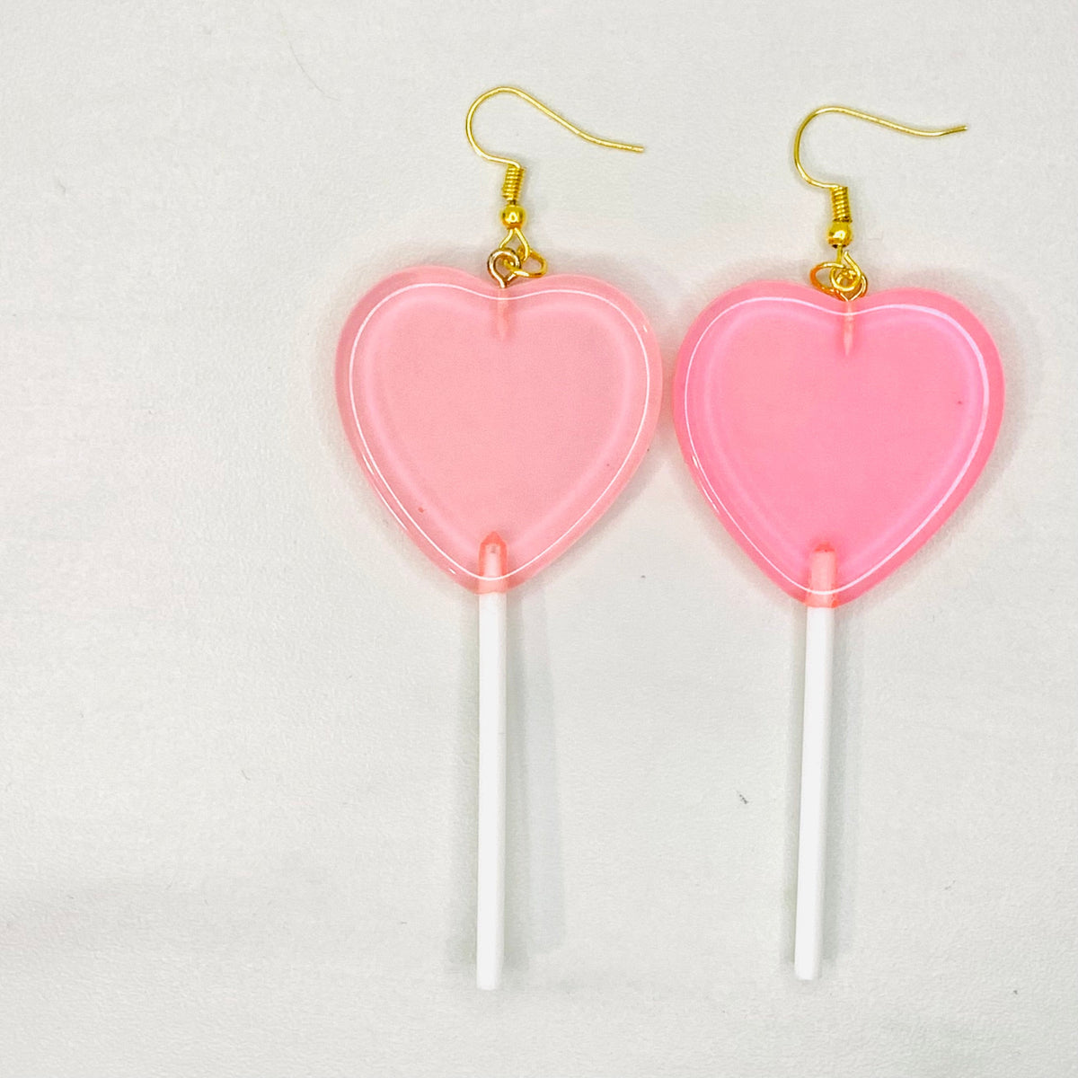 Valentine Lollipop Earrings Jewelry Luke Adams Glass Blowing Studio Bright Pink 