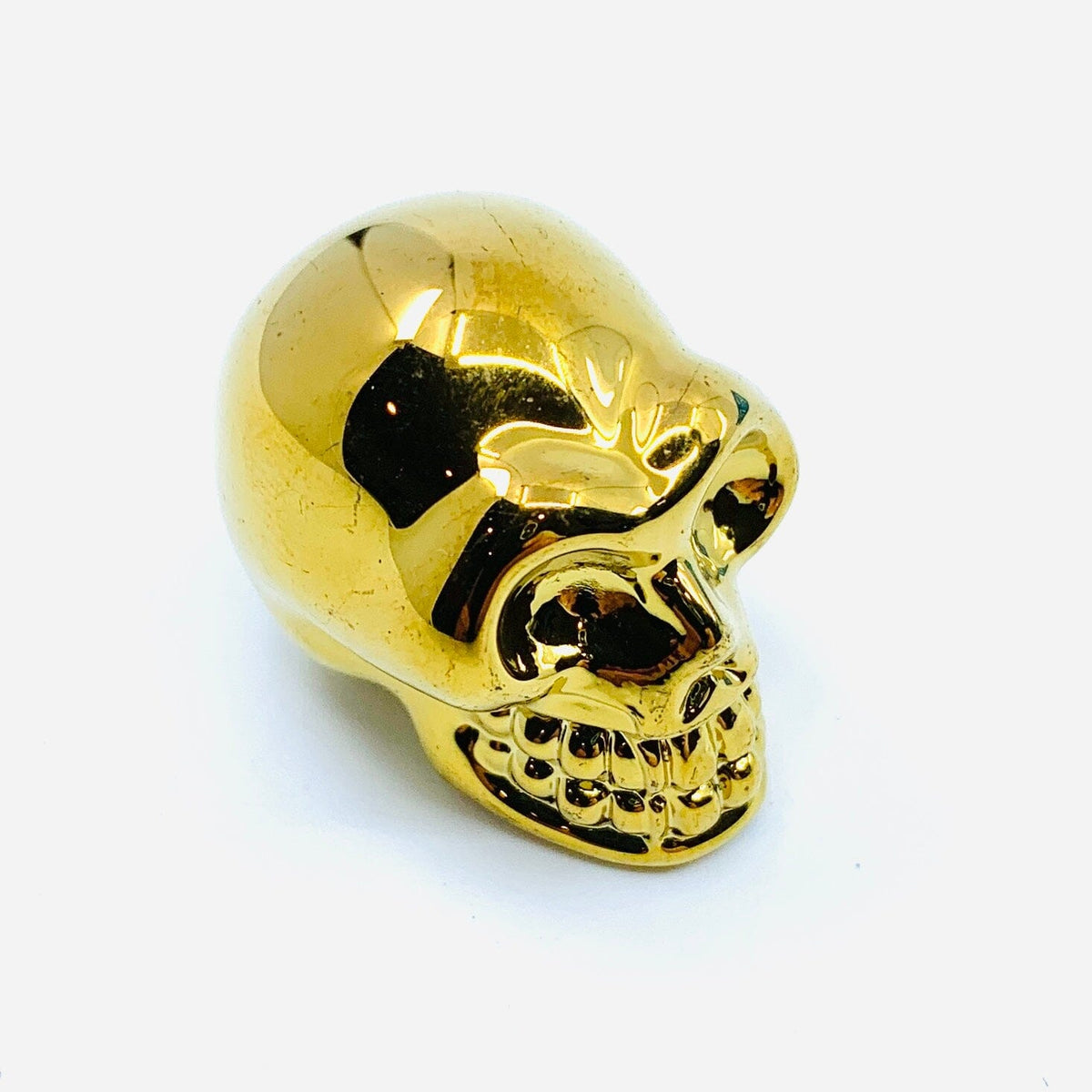 Colorful Glass Skulls Miniature - Gold 
