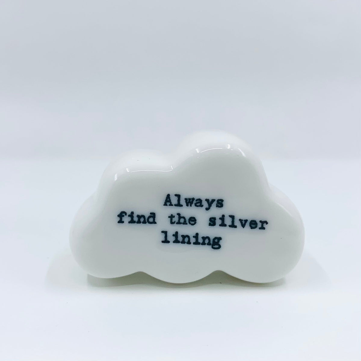 Little Porcelain Cloud Figures Miniature East of India Always find the silver lining 