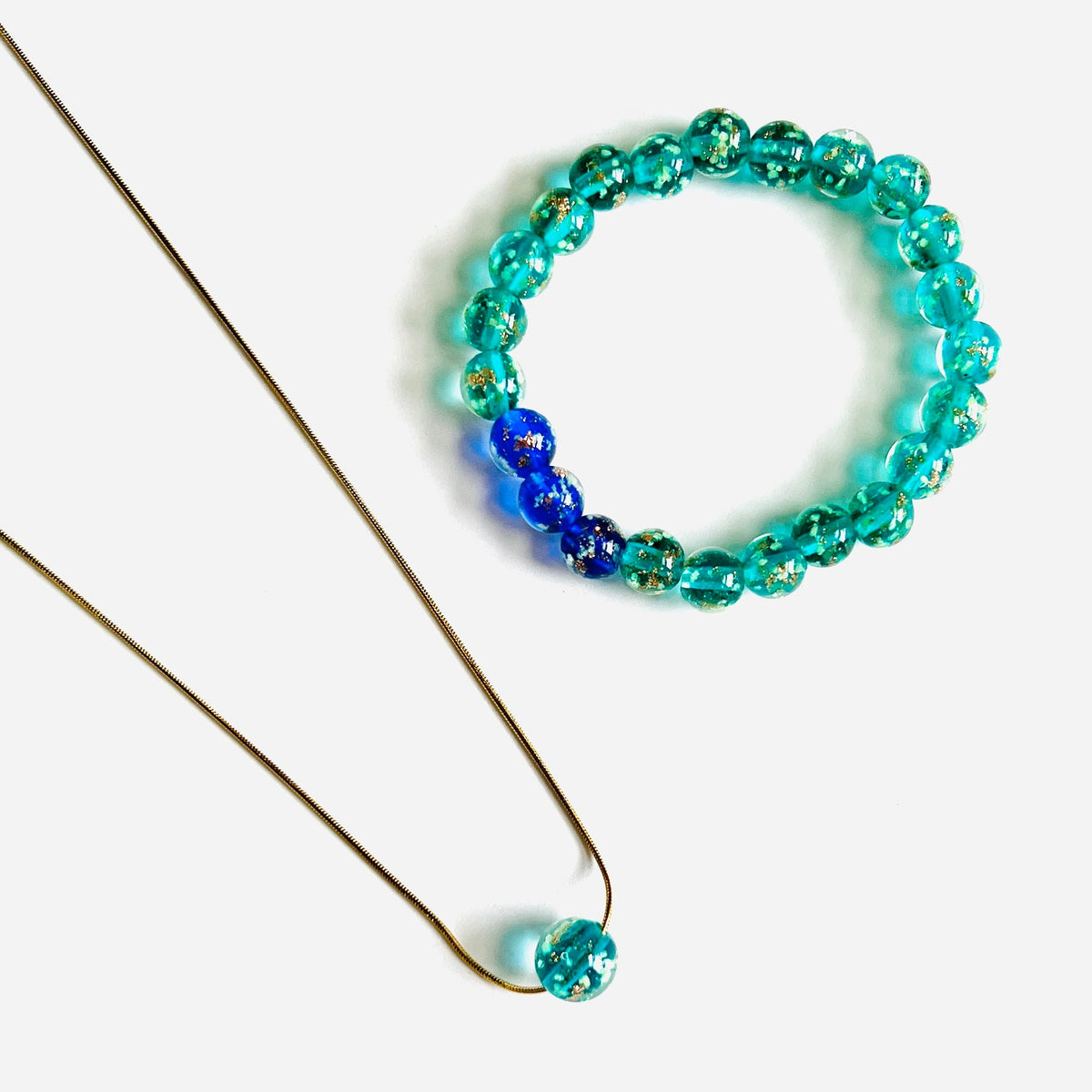 Mermaid Glow Glass Bracelet Jewelry - 