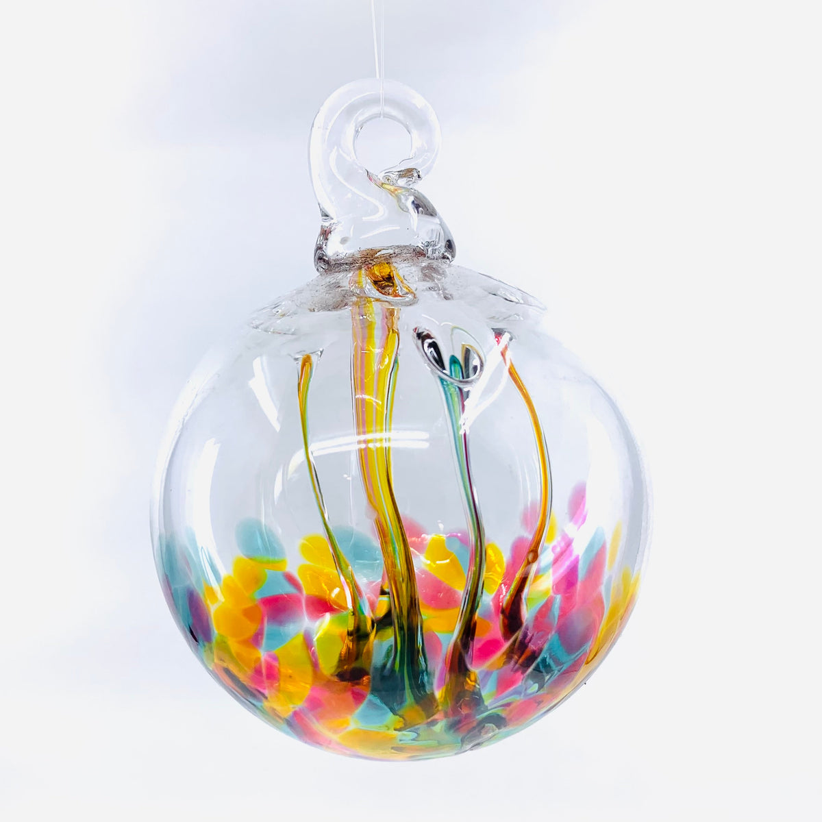 Lotus Mann 6pcs holographic 3d honeyball paper lanterns christmas tree  ornaments suncatcher ball for iridescent birthday