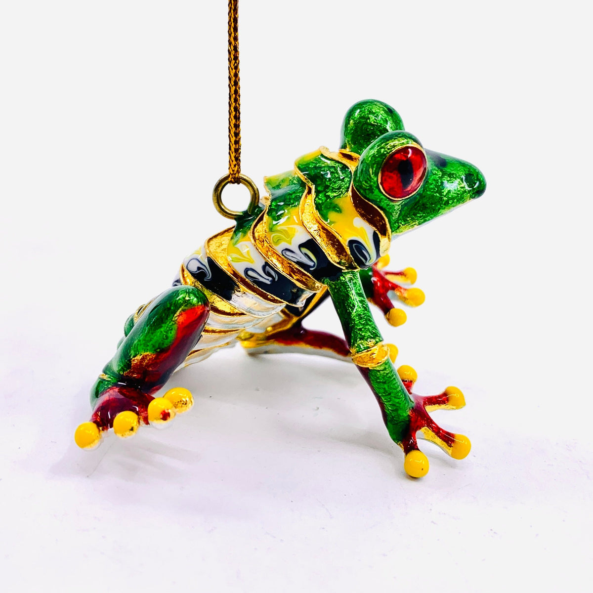 Enamel Motion Ornament, Tree Frog Ornament Kubla Craft 