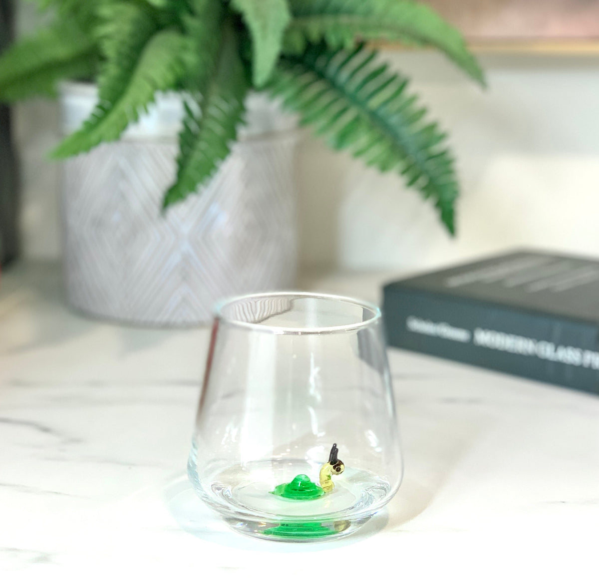 Tiny Animal Wine Glass, Snail Decor MiniZoo 