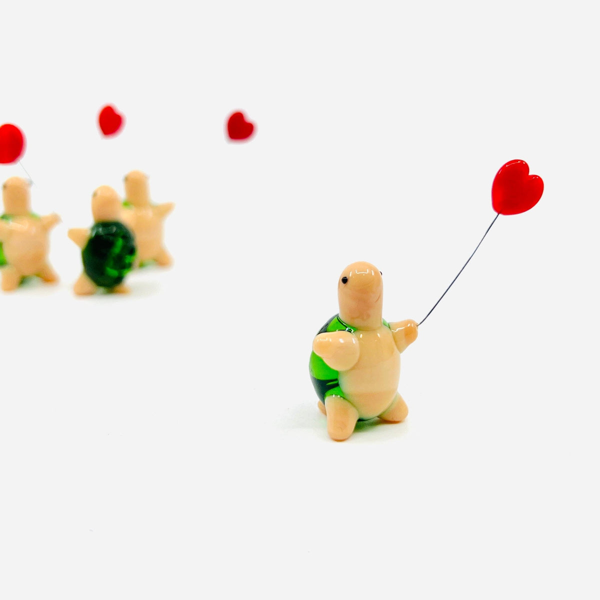 Little Glass Love Balloon, Turtle Miniature - 