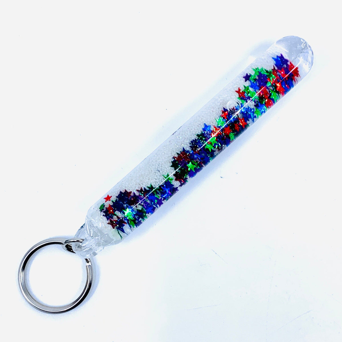 Glitter Sparkle Key Chains Jewelry Golden Island INT&#39;L INC White 