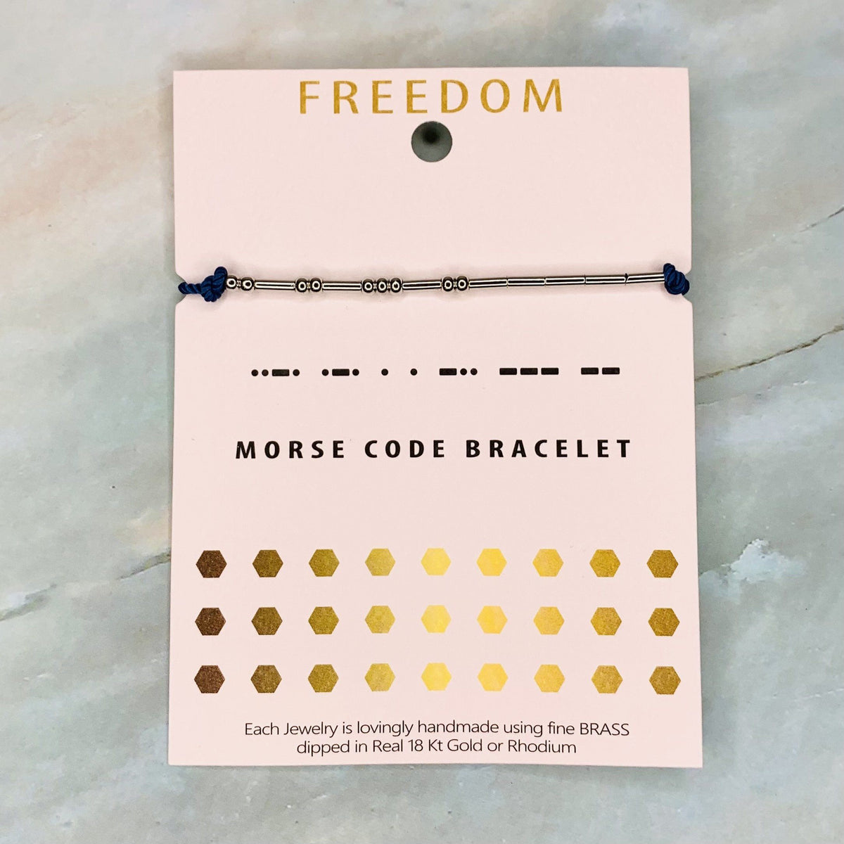 Morse Code Bracelet Jewelry Lauren-Spencer Freedom 