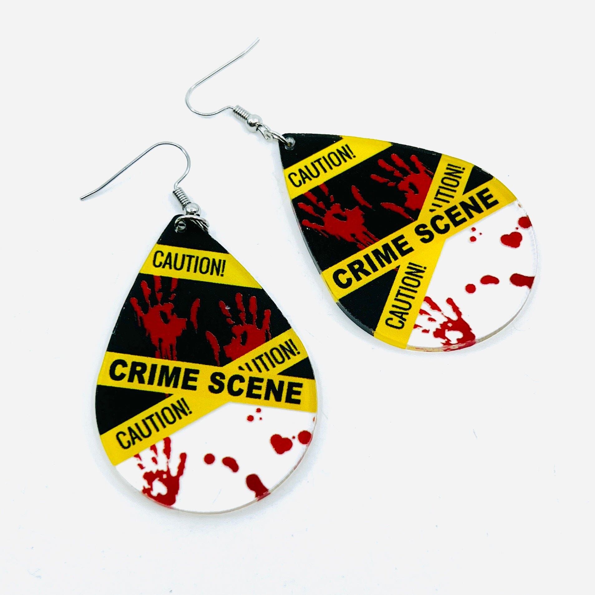 Acrylic Earrings, True Crime Jewelry - 