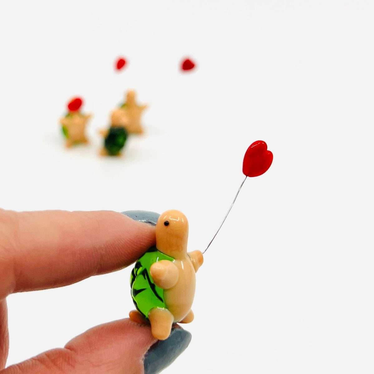 Little Glass Love Balloon, Turtle Miniature - 