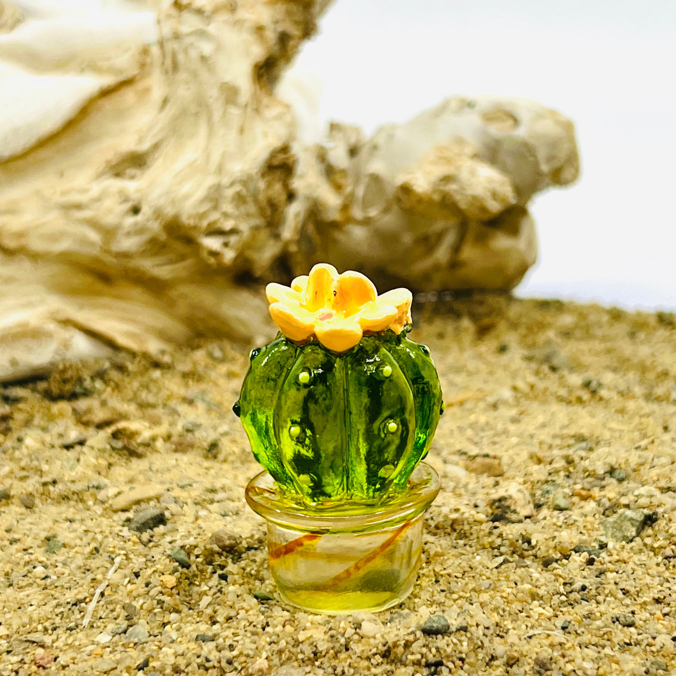 Glass Cactus Toupee Miniature - 