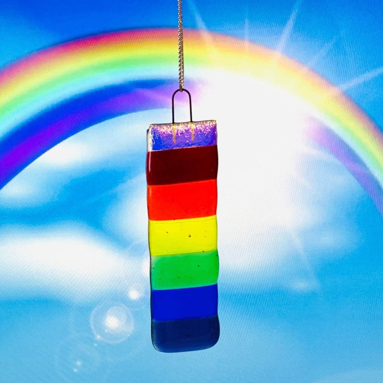 Rainbow Fused Glass Suncatchers Ornament Jean 