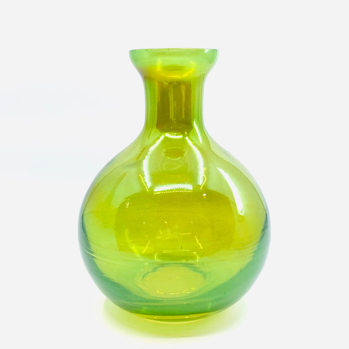 Iridescent Glass Vases One Hundred 80 Degrees Lime 