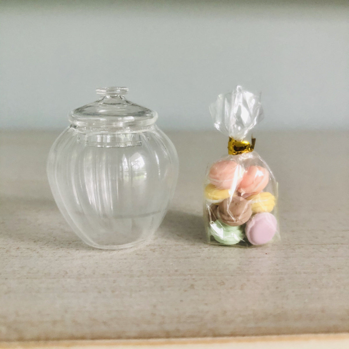 Tiny Glass Biscotti Jar Miniature Luke Adams Glass Blowing Studio 