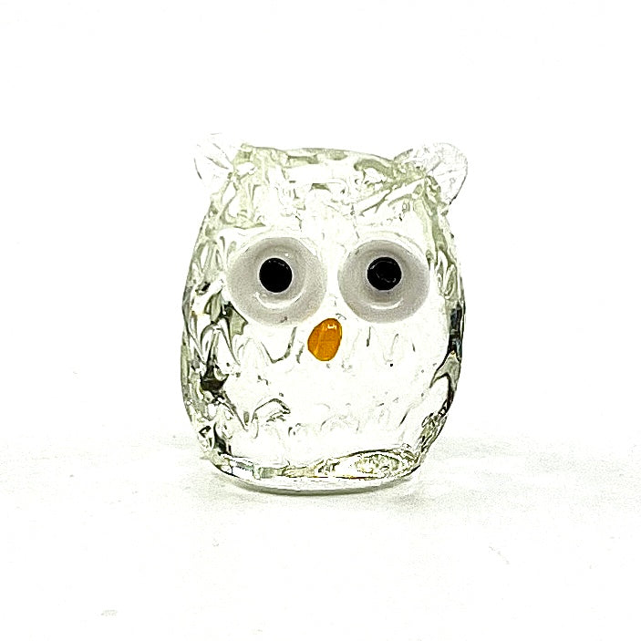 Tiny Glass Owls - Crystal 
