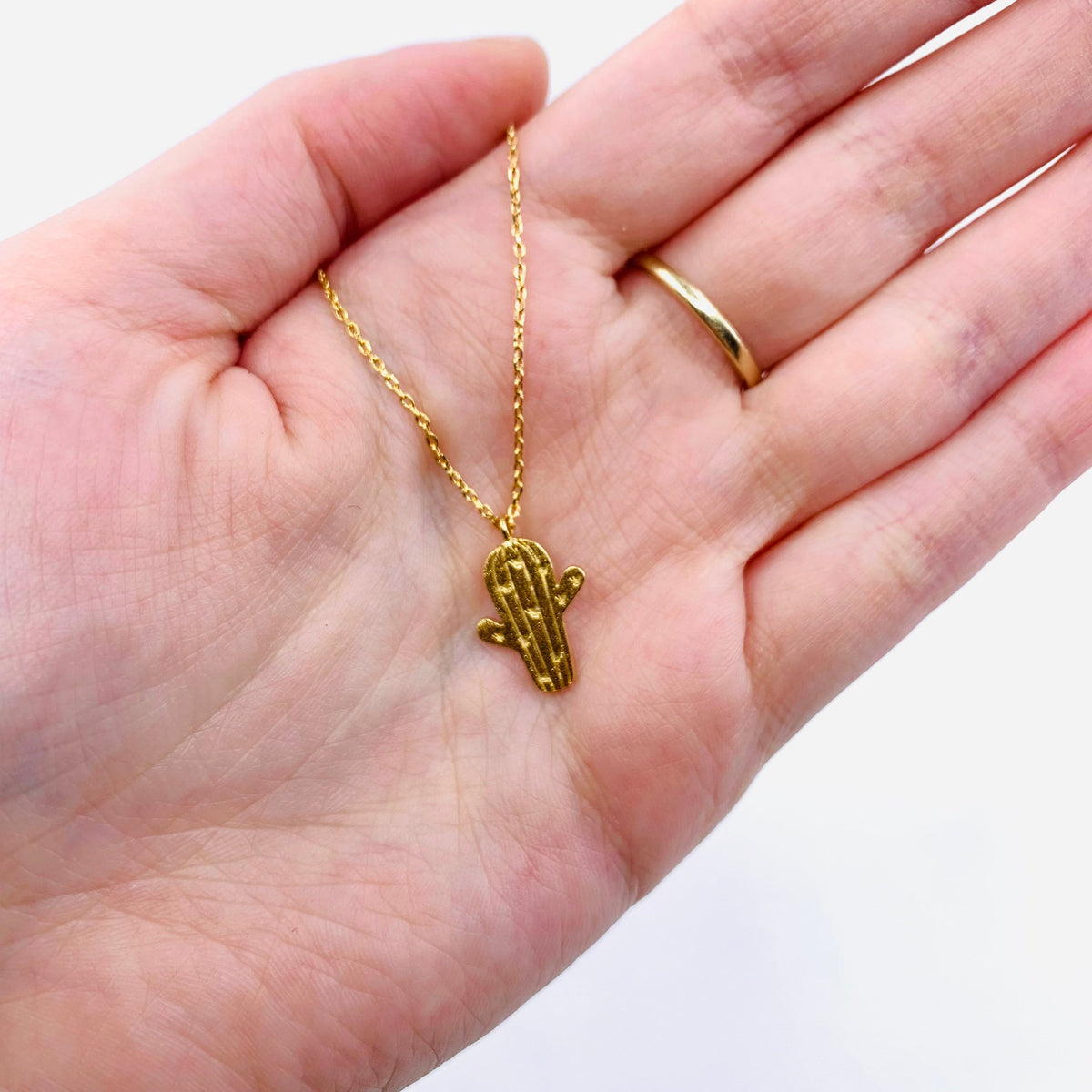 Cactus Pendant Necklace Jewelry Cloie NY 