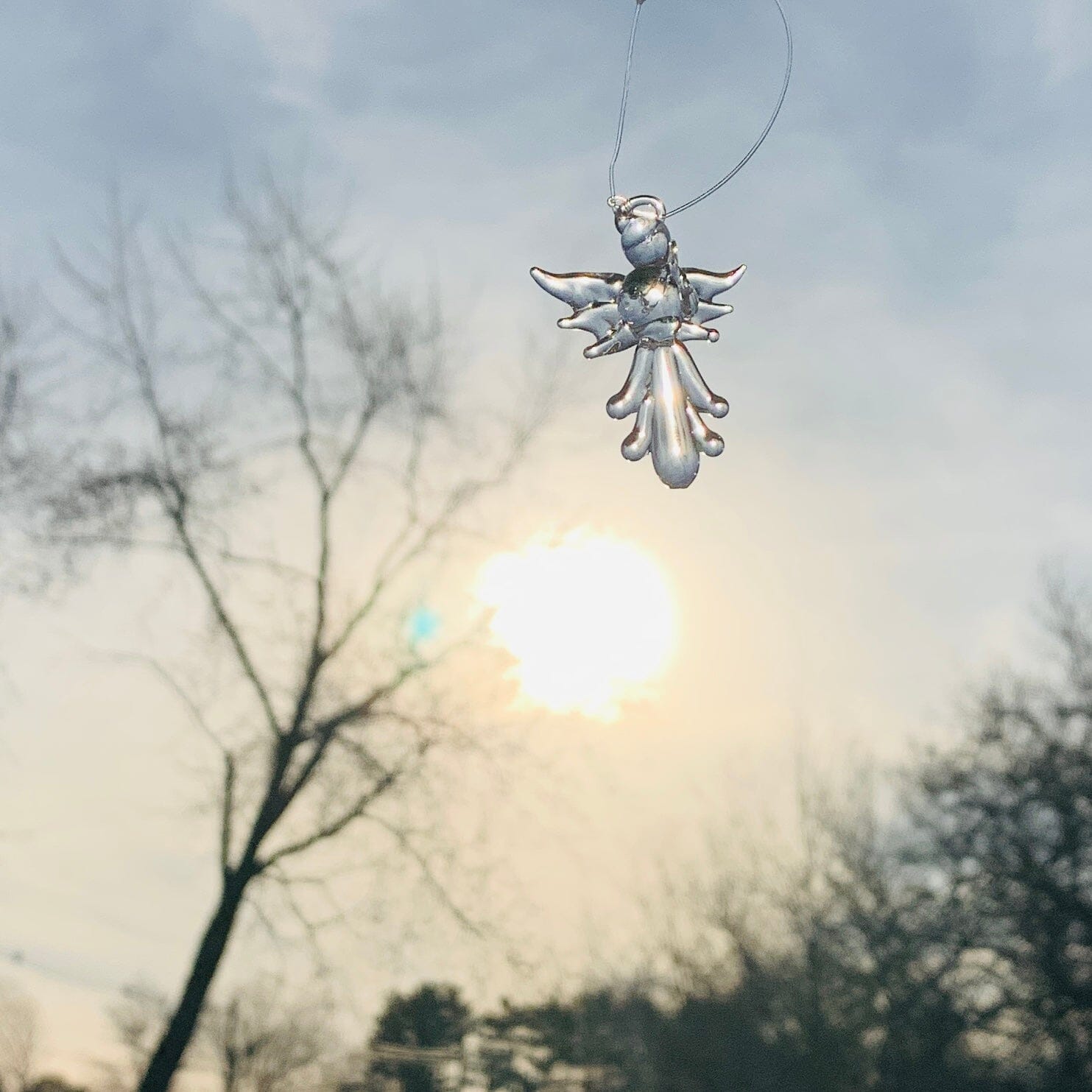 Tiny Glass Protection Angel 40 Miniature - 