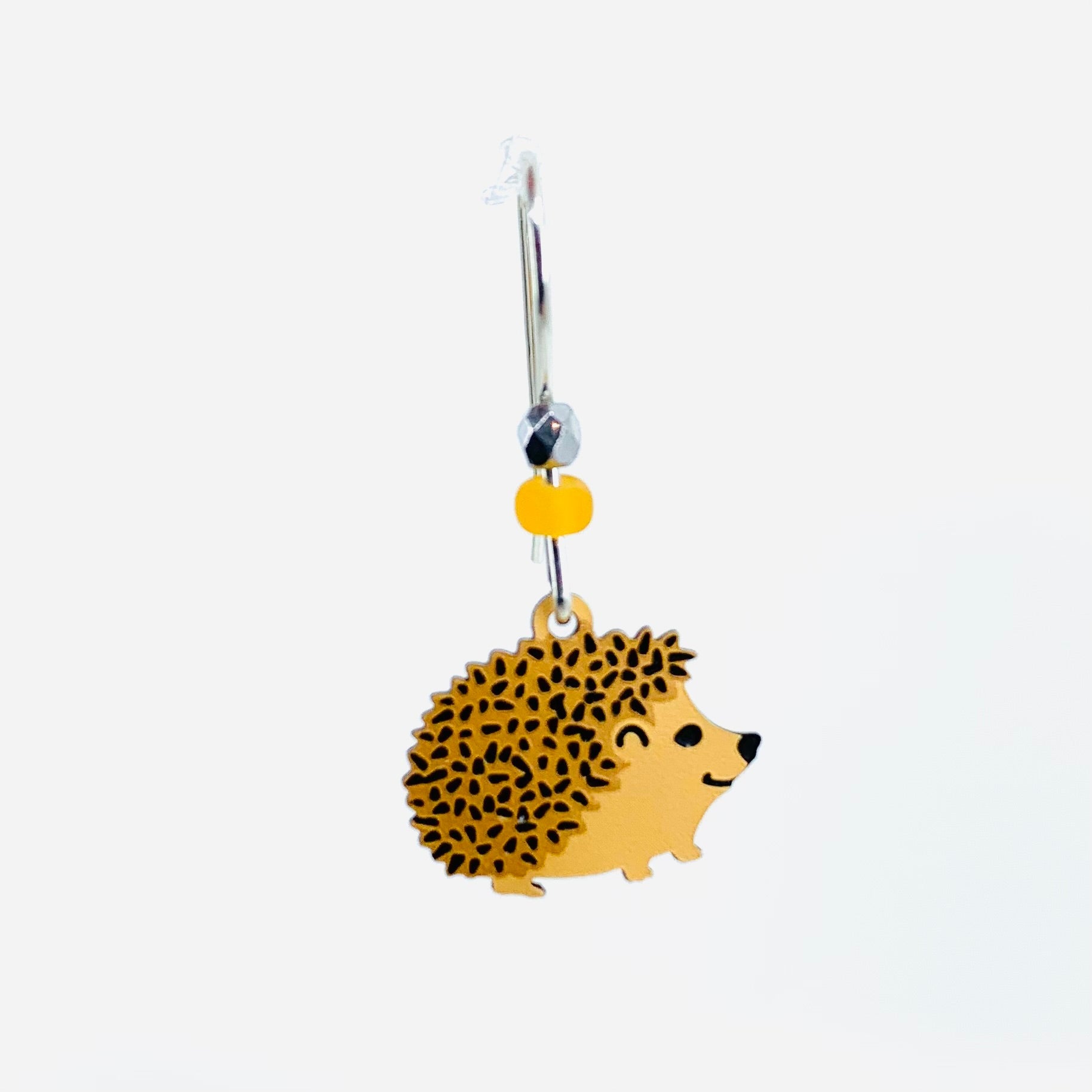 Tiny Whimsical Earrings, Hedgehog Sienna Sky 