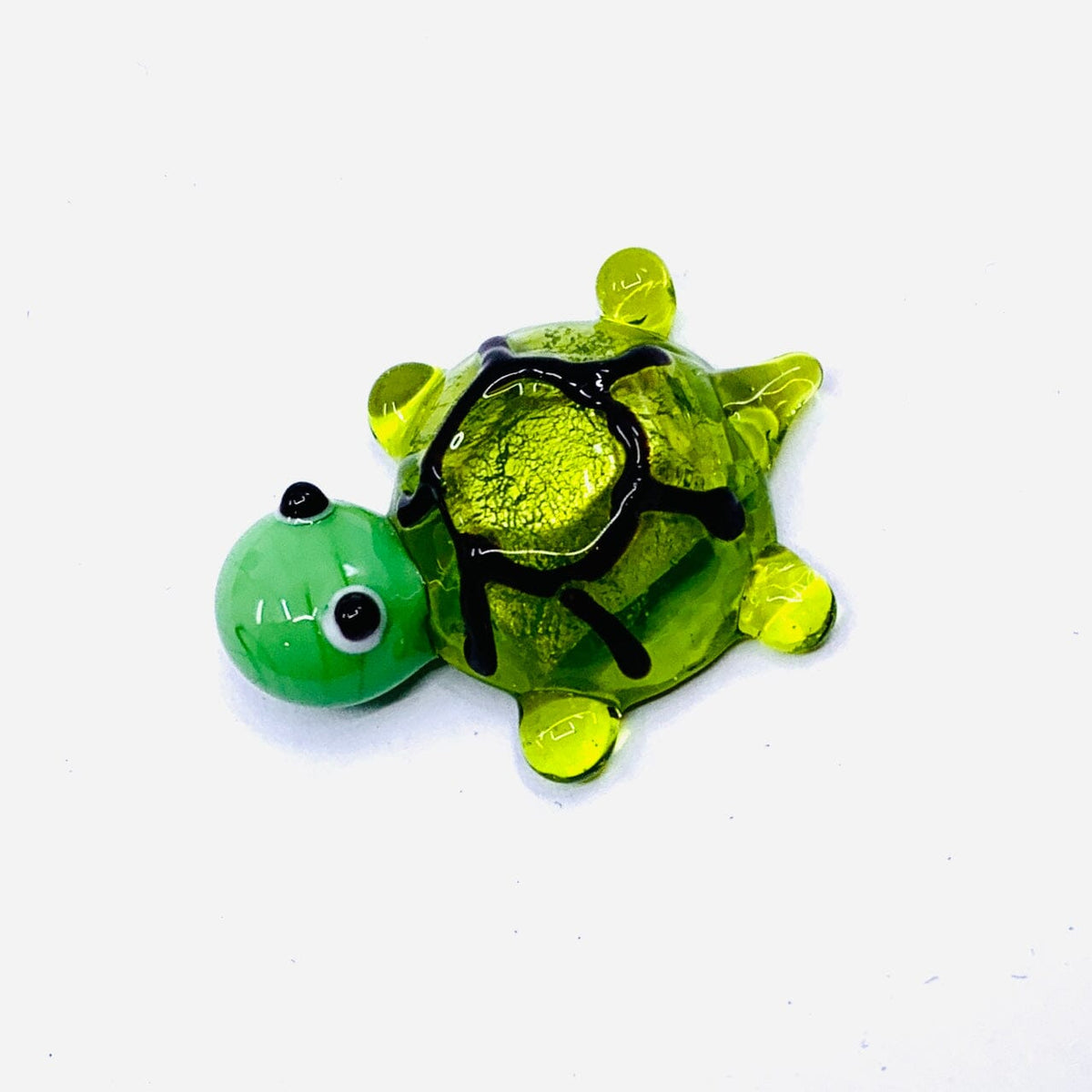 Tiny Glass Turtle Luke Adams Glass Blowing Studio Sparkle 