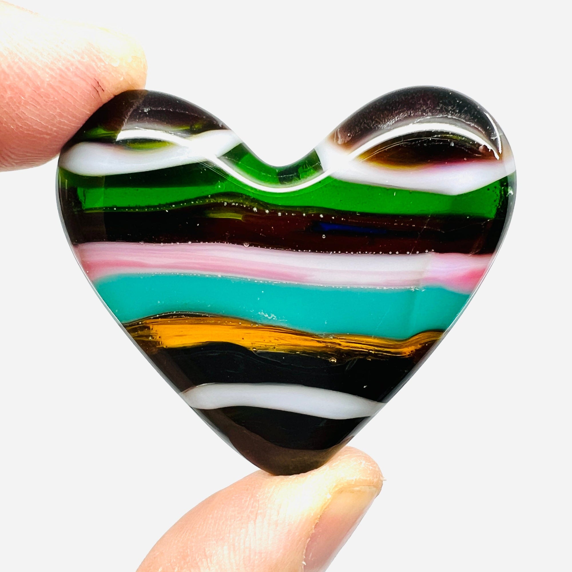 Fused Pocket Heart 970 Miniature Glimmer Glass Gifts 