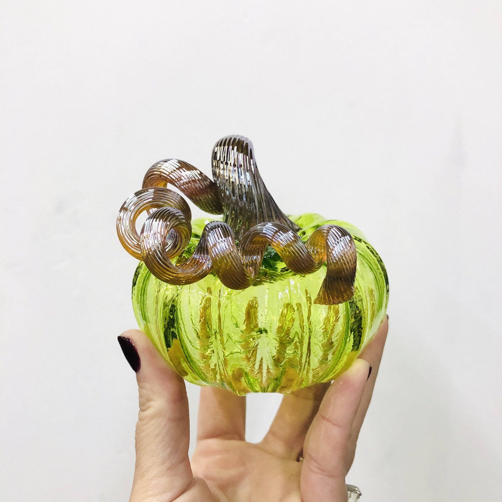 August Birthstone Pumpkin Luke Adams Glass Blowing Studio 