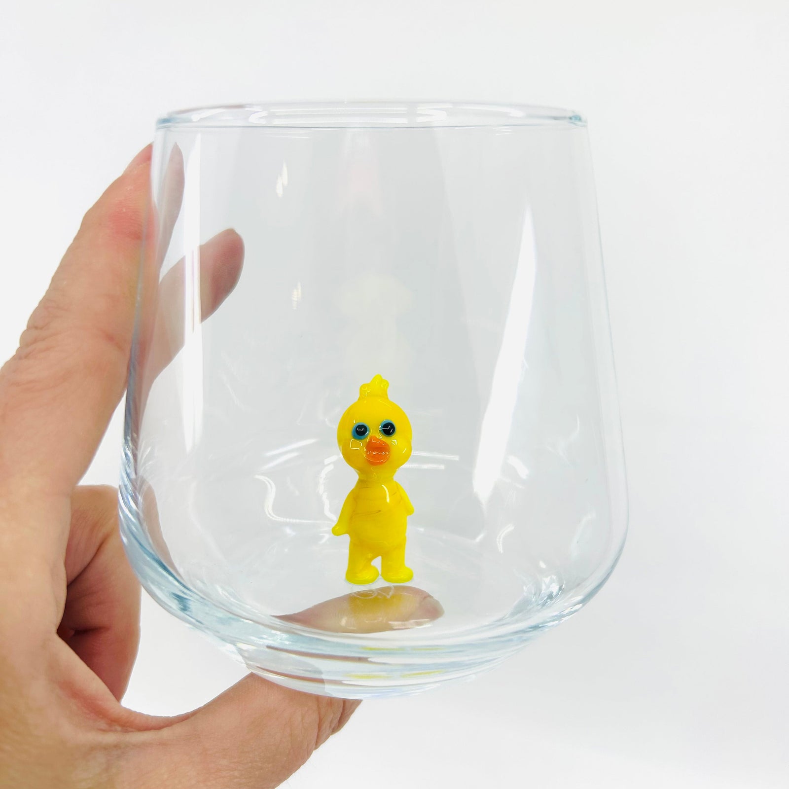 Tiny Animal Wine Glass, Tweety Decor MiniZoo 