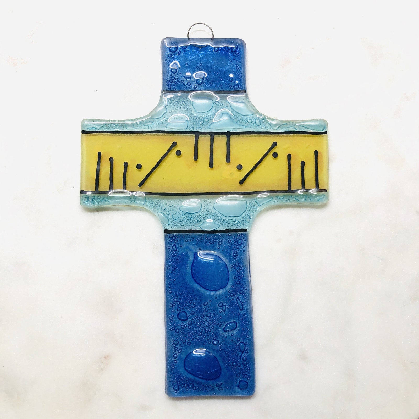 Fair Trade Large Cross 10 Luke Adams Glass Blowing Studio 