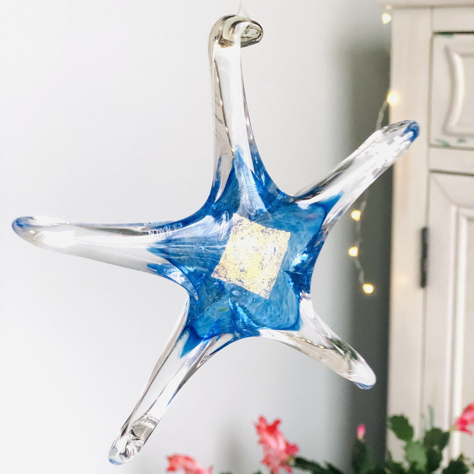December Birthstone Hanging Star Luke Adams Glass Blowing Studio 