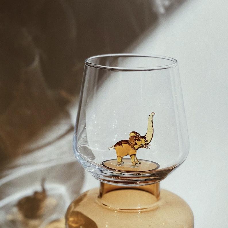 Tiny Animal Drinking Glass - Elephant MiniZoo 