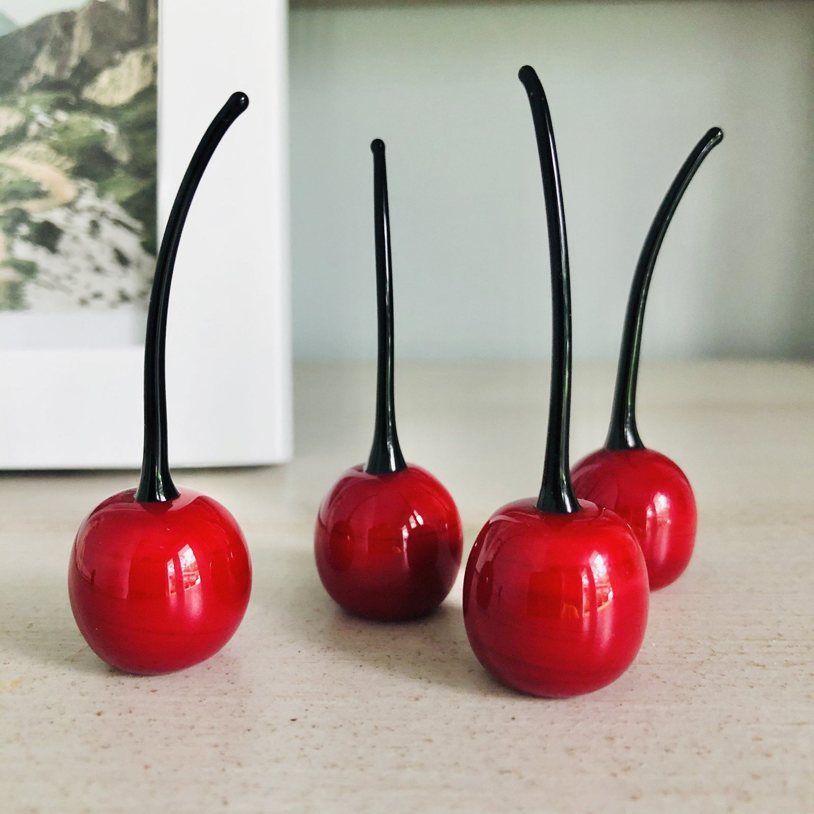 Mini Glass Cherry Luke Adams Glass Blowing Studio 