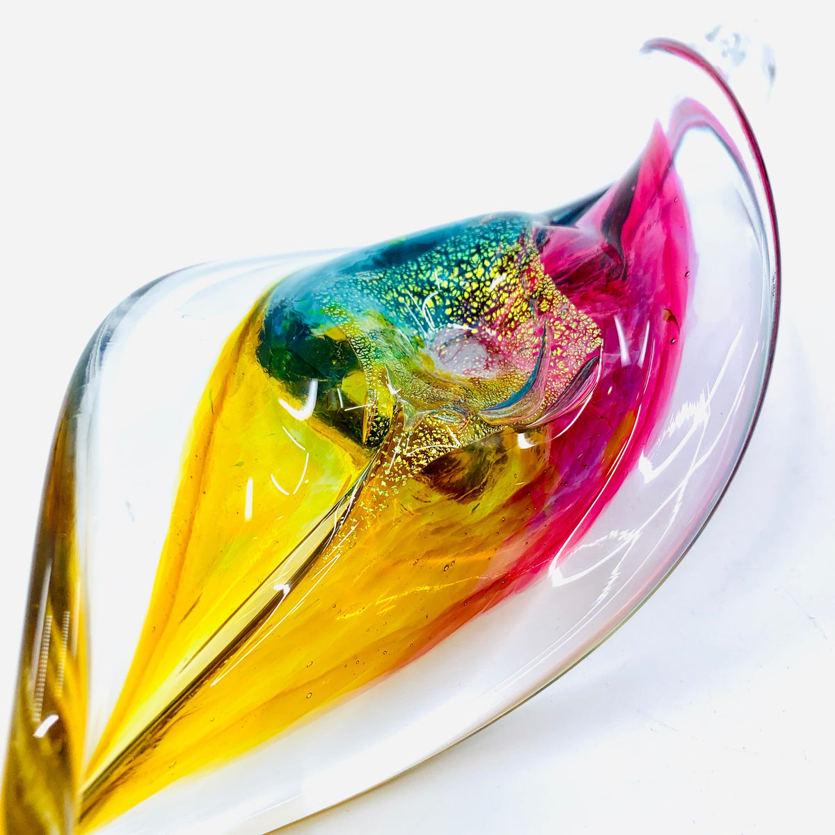 Spiral Ornament, Fiji Suncatcher Luke Adams Glass Blowing Studio 