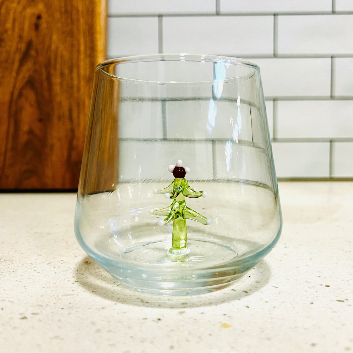 Tiny Animal Wine Glass, Christmas Tree Decor MiniZoo 
