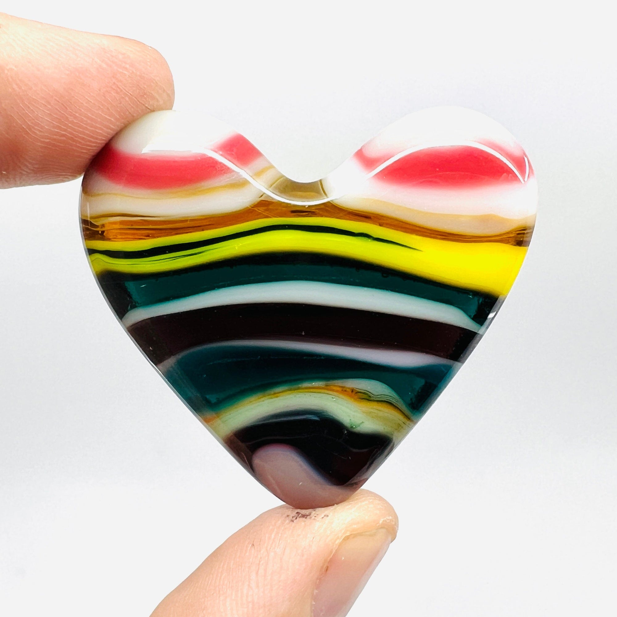 Fused Pocket Heart 209 Miniature Glimmer Glass Gifts 