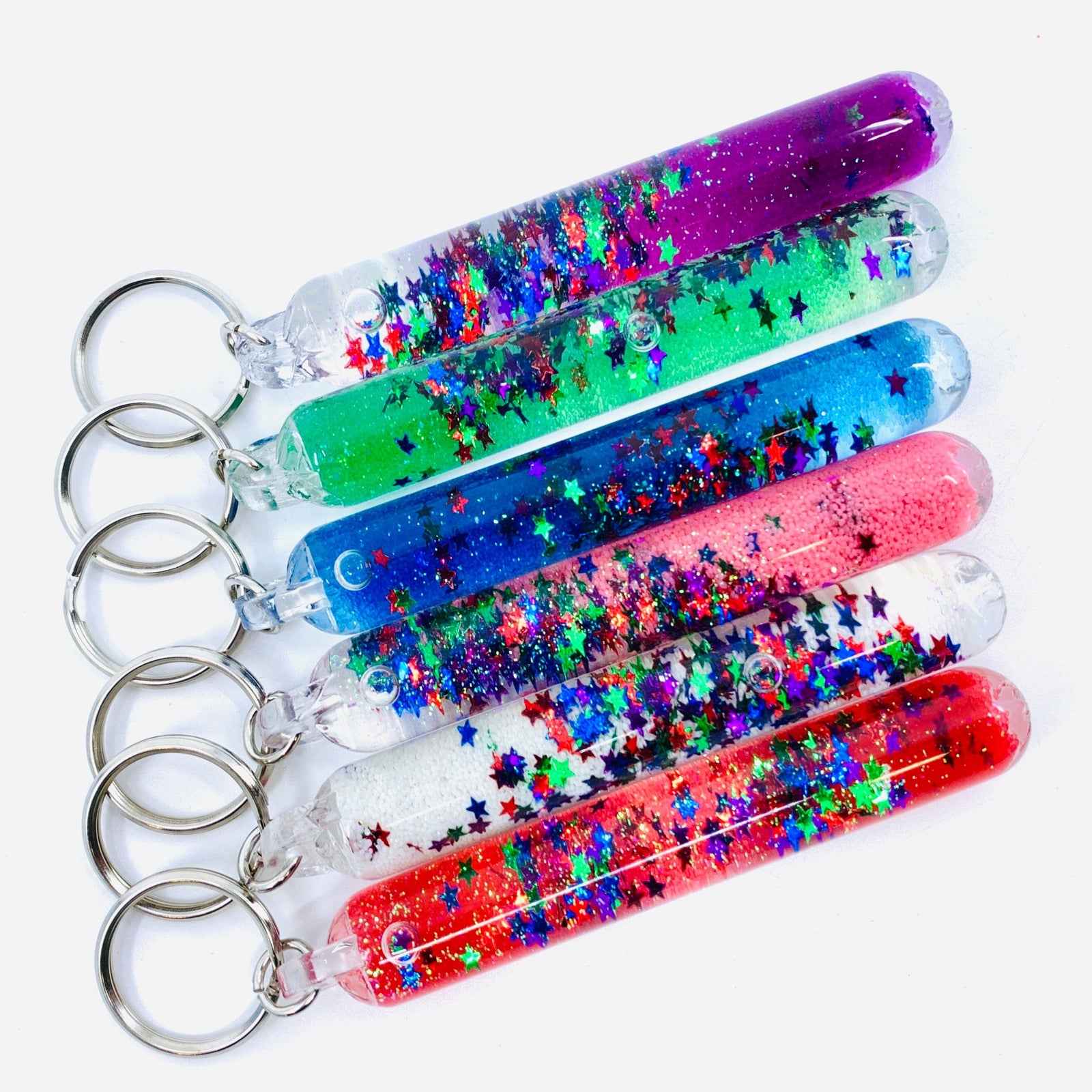 Glitter Sparkle Key Chains Jewelry Golden Island INT'L INC 