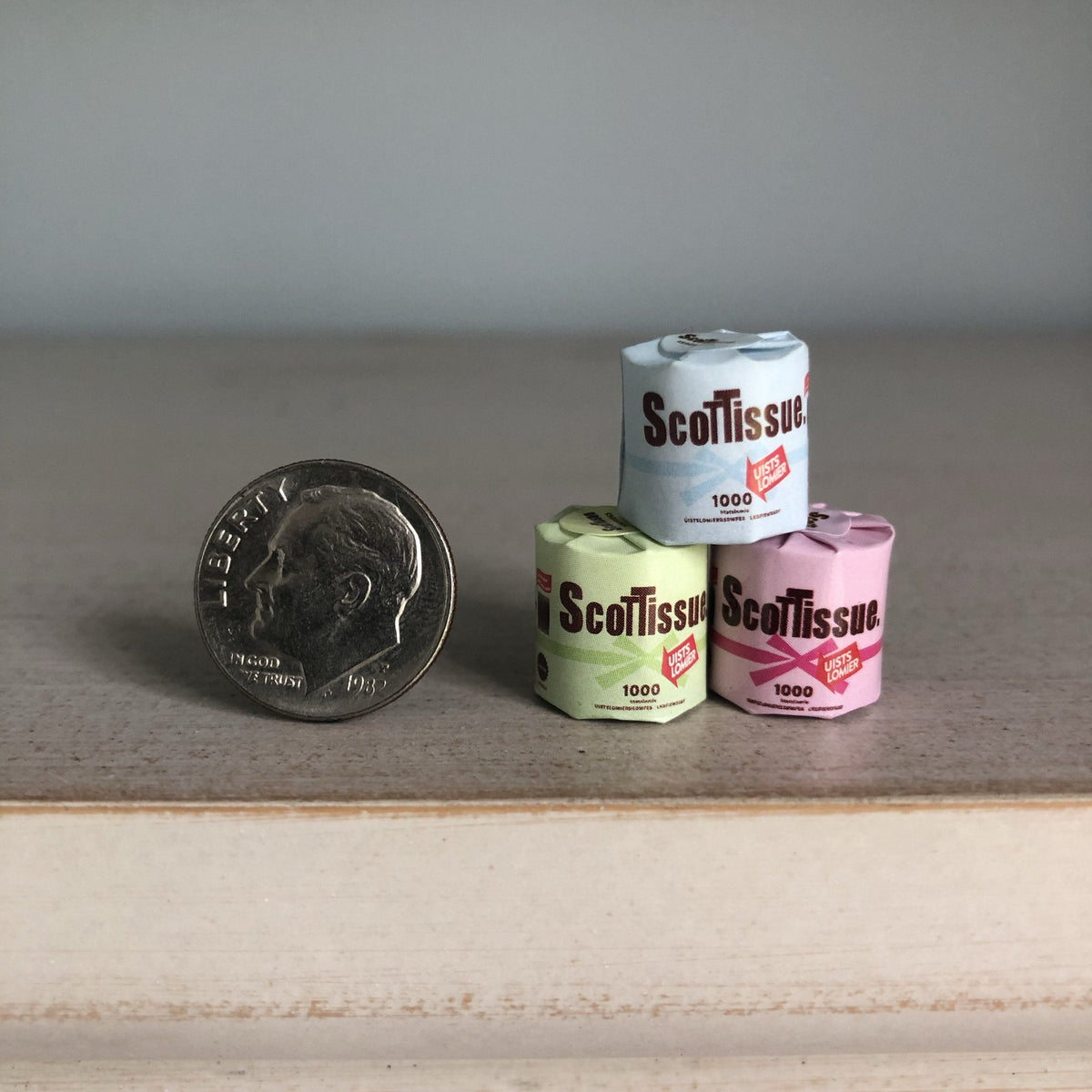 Tiny Toilet Paper 3 pack Luke Adams Glass Blowing Studio 