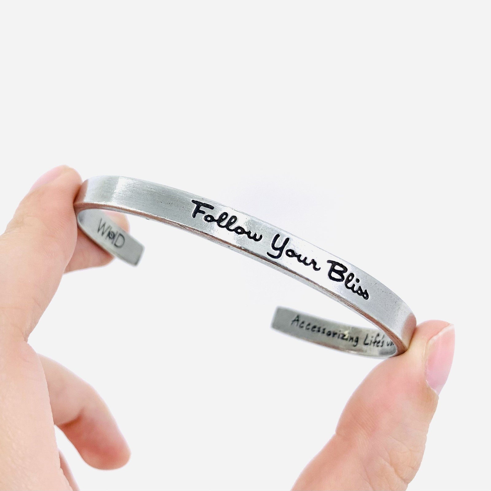 Pewter Cuff Bracelet, Follow Your Bliss Jewelry Whitney Howard Designs 