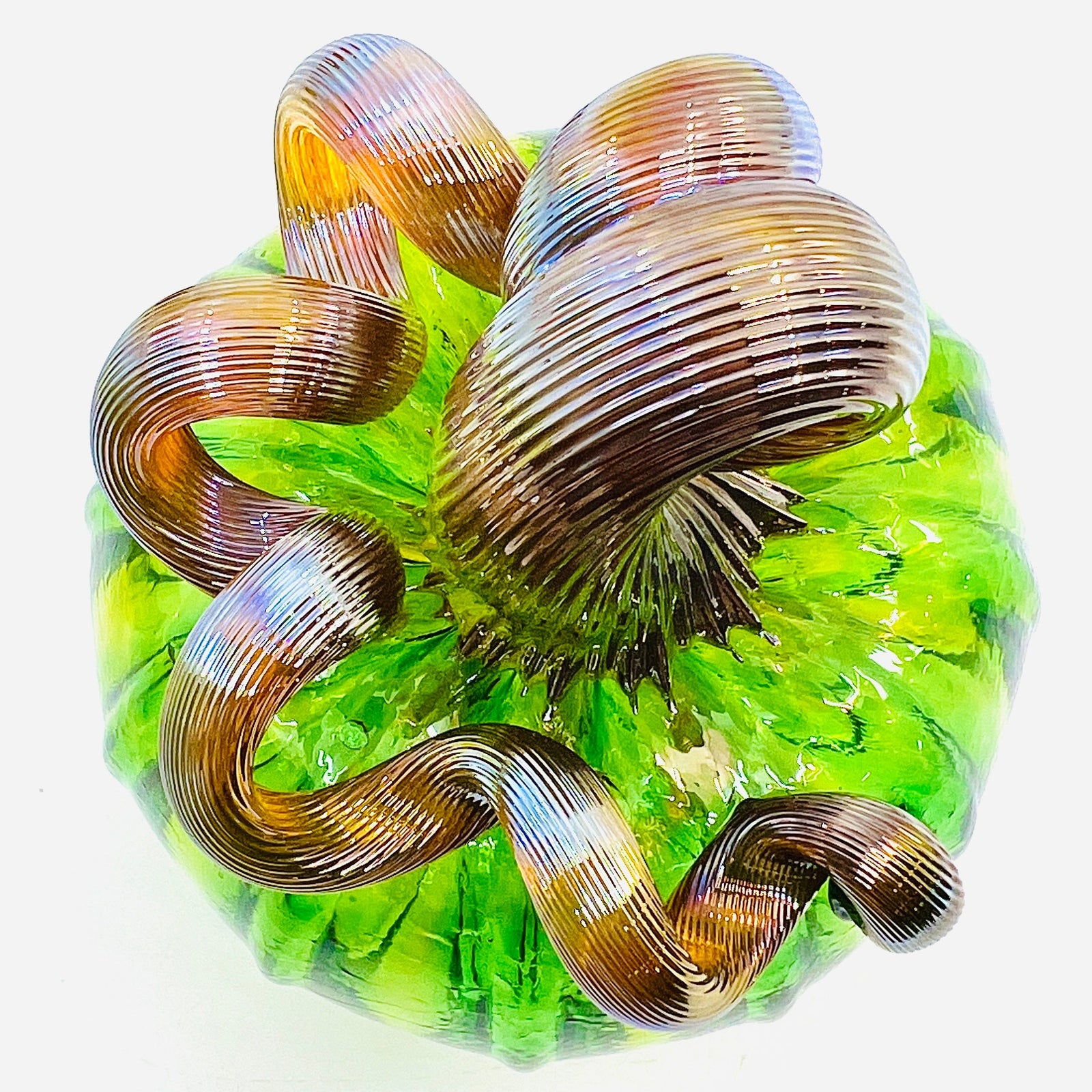 Mini Pumpkin, Emerald Pumpkin Luke Adams Glass Blowing Studio 