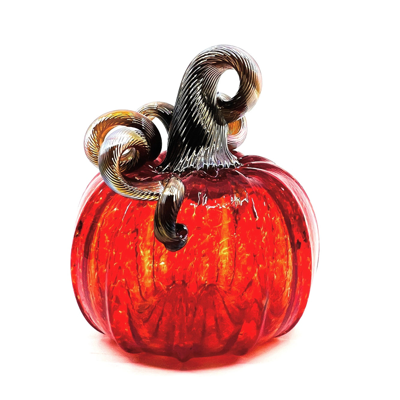 Mini Pumpkin, Ruby Pumpkin Luke Adams Glass Blowing Studio 