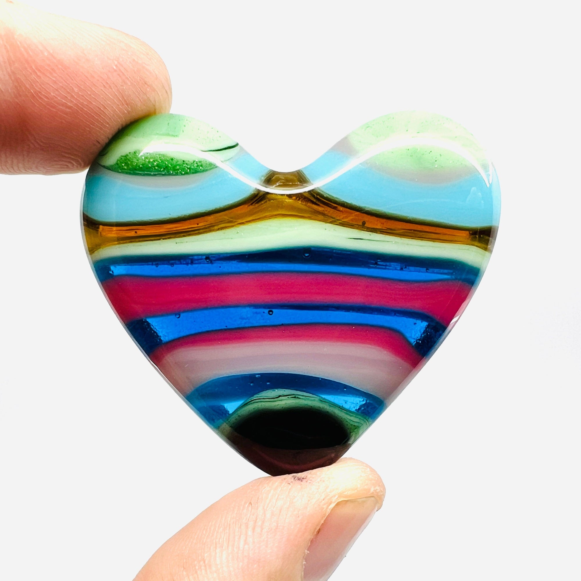 Fused Pocket Heart 311 Miniature Glimmer Glass Gifts 