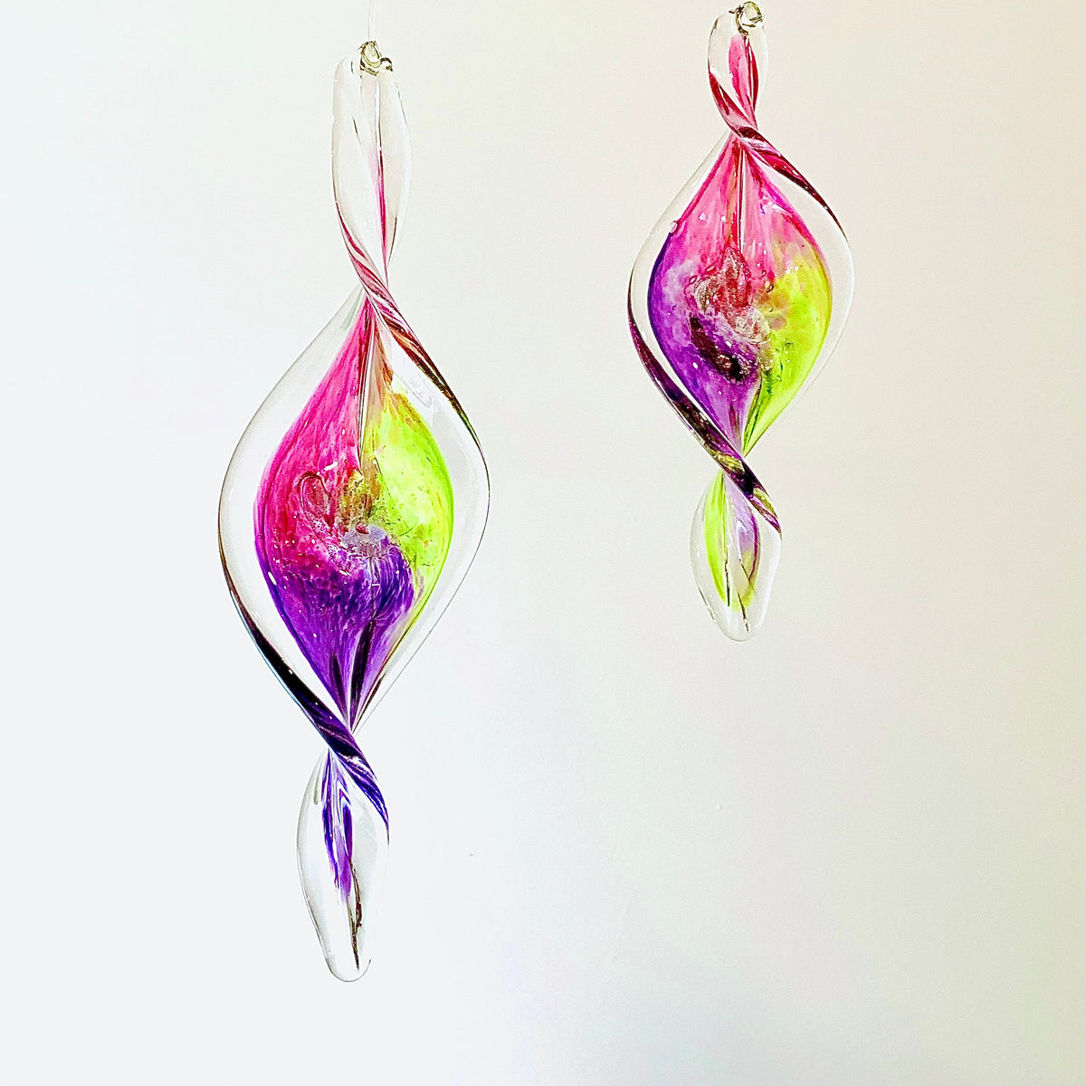 Spiral Ornament, Bloom Suncatcher Luke Adams Glass Blowing Studio 